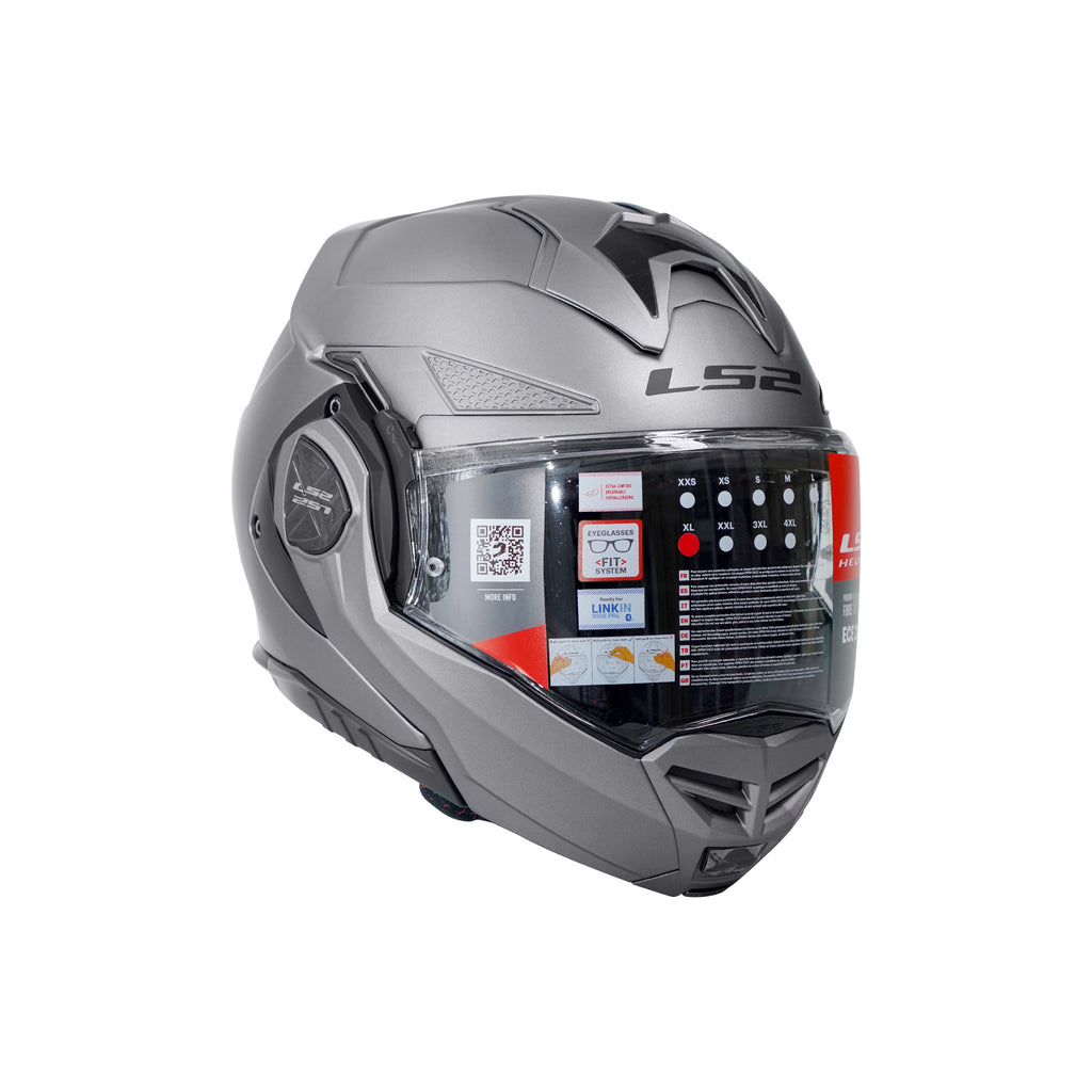 LS2 FF901 ADVANT X SOLID MATT TITANIUM MODULAR HELMET-609258