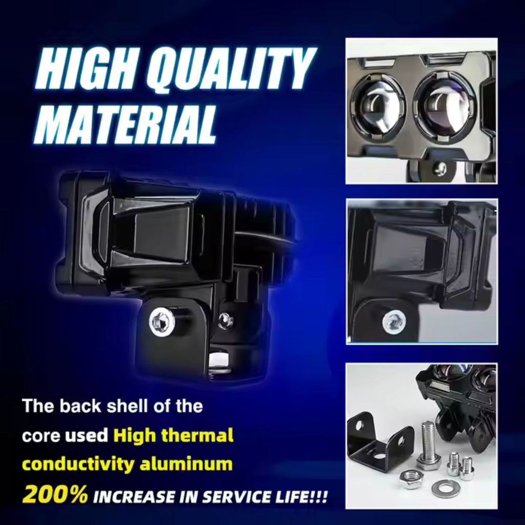 XHR-JRY Dual Color Mini Motorcycle LED Running Light Spotlight - 859952