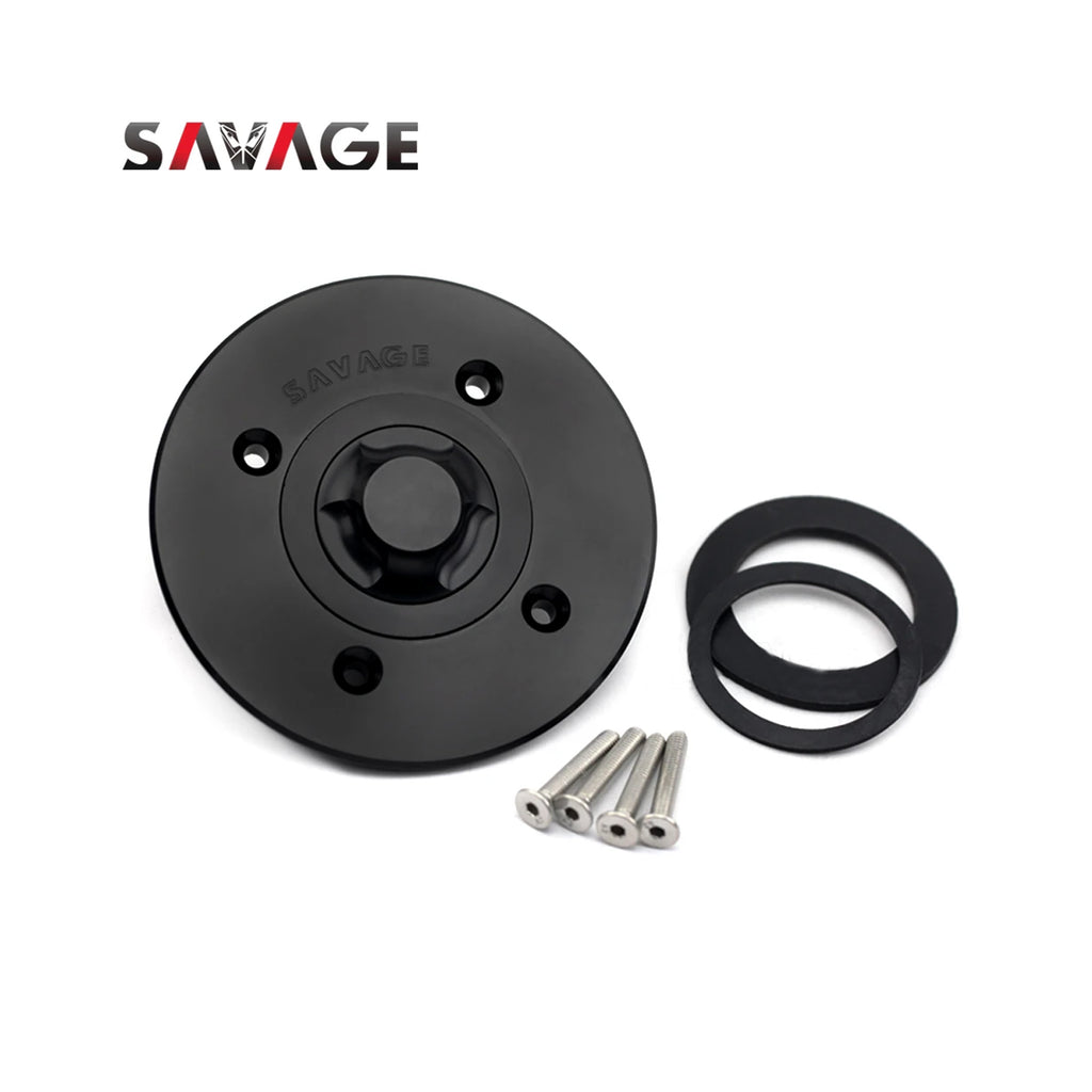 غطاء خزان الوقود من SAVAGE  لدراجات Kawasaki باللون الأسود - 875643