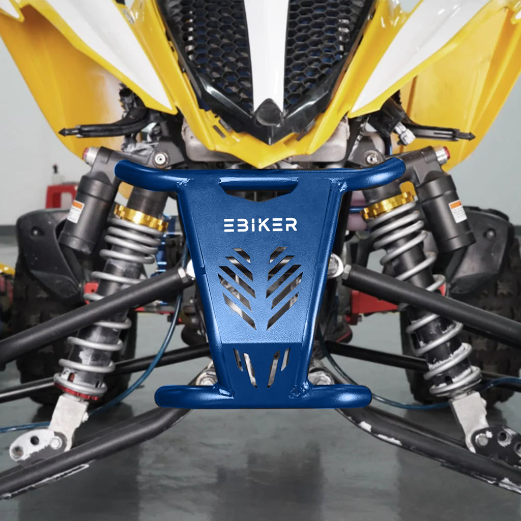 ATV Bumper Front Engine Guard For Yamaha Raptor 700R - Black, Red & Blue_12
