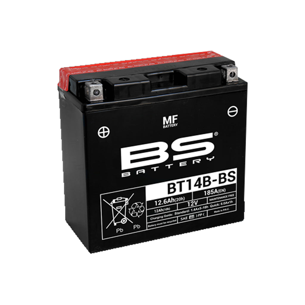 BS BT14B-BS – 12V 12.6Ah High Performance Motorcycle Battery