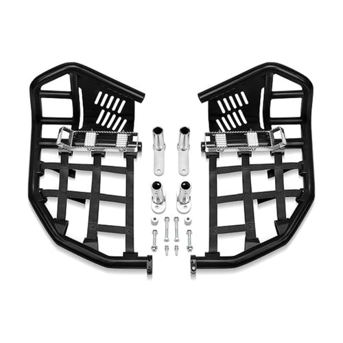 Pro Heavy Duty Nerf Bars T7 Raptor 700, Black 2pc Adjustable Foot Peg Set_1