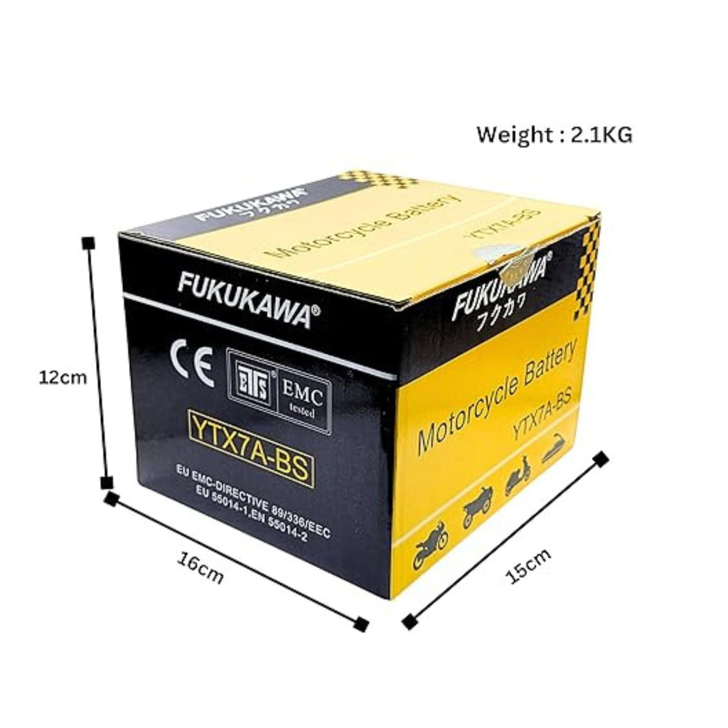 FUKUKAWA YTX7A-BS 12V 6Ah AGM Motorcycle Battery_5
