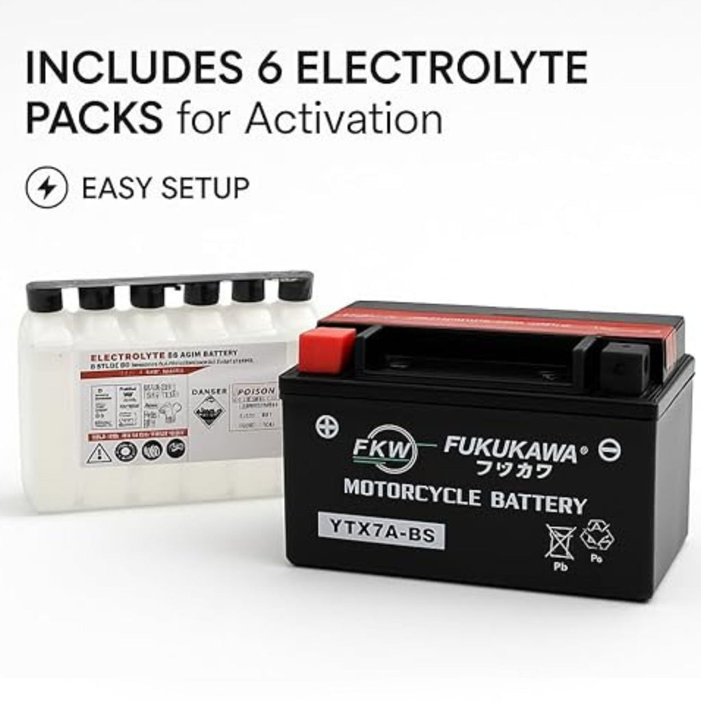 FUKUKAWA YTX7A-BS 12V 6Ah AGM Motorcycle Battery_3