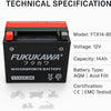 Fukukawa YTX14-BS 12V 14Ah Motorcycle/ATV Battery with Refillable Acid Pack_5