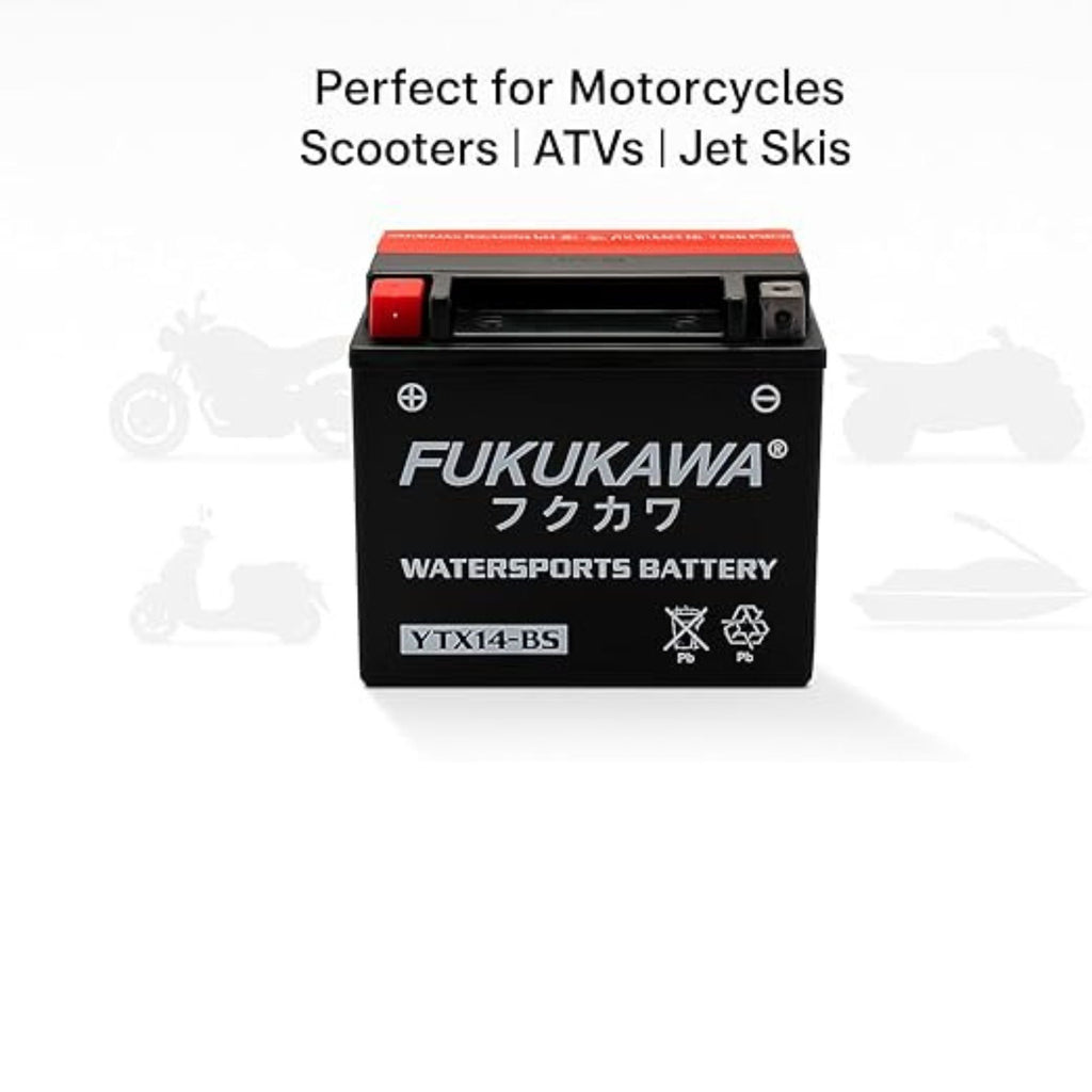 Fukukawa YTX14-BS 12V 14Ah Motorcycle/ATV Battery with Refillable Acid Pack_2