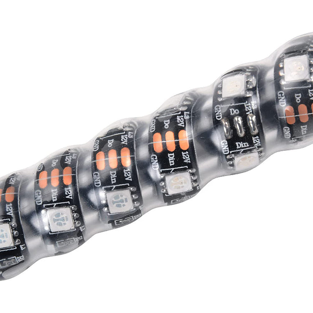 Wrapped Multi-Color Remote Control Spiral Antenna Whip Light RGB LED Strip 100334