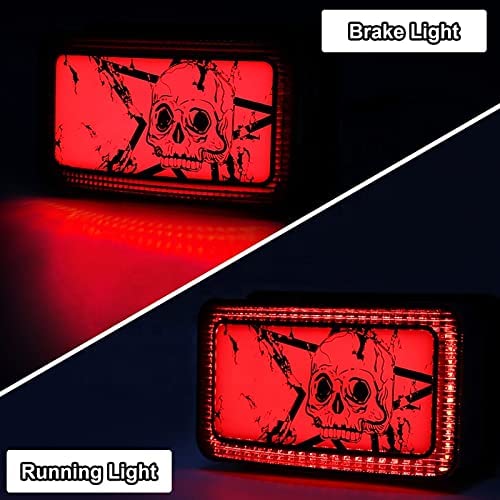 Skull Pattern LED Tail Light With DRL & Brake Light ATV Rear Light AK-804403