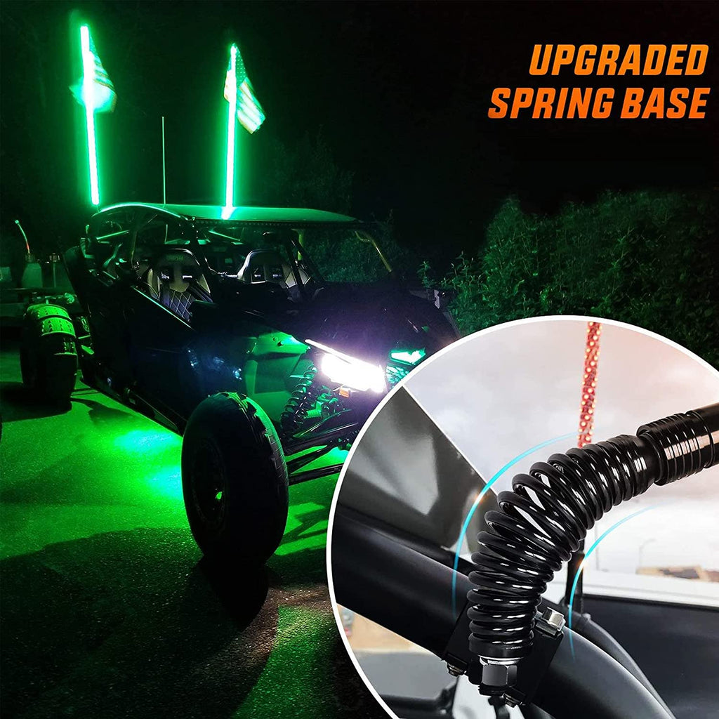 Wrapped Multi-Color Remote Control Spiral Antenna Whip Light RGB LED Strip 100334