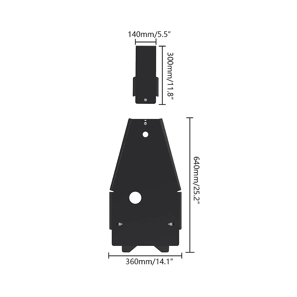 Skid Plate For Yamaha Raptor 700  - Black