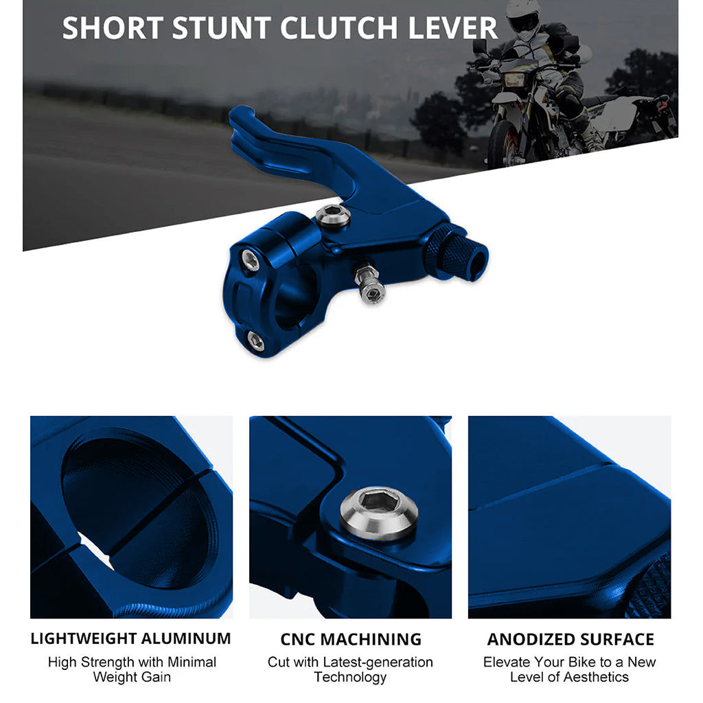 Short Stunt Clutch Lever for Yamaha Raptor 2001-2016 Blue - 890042