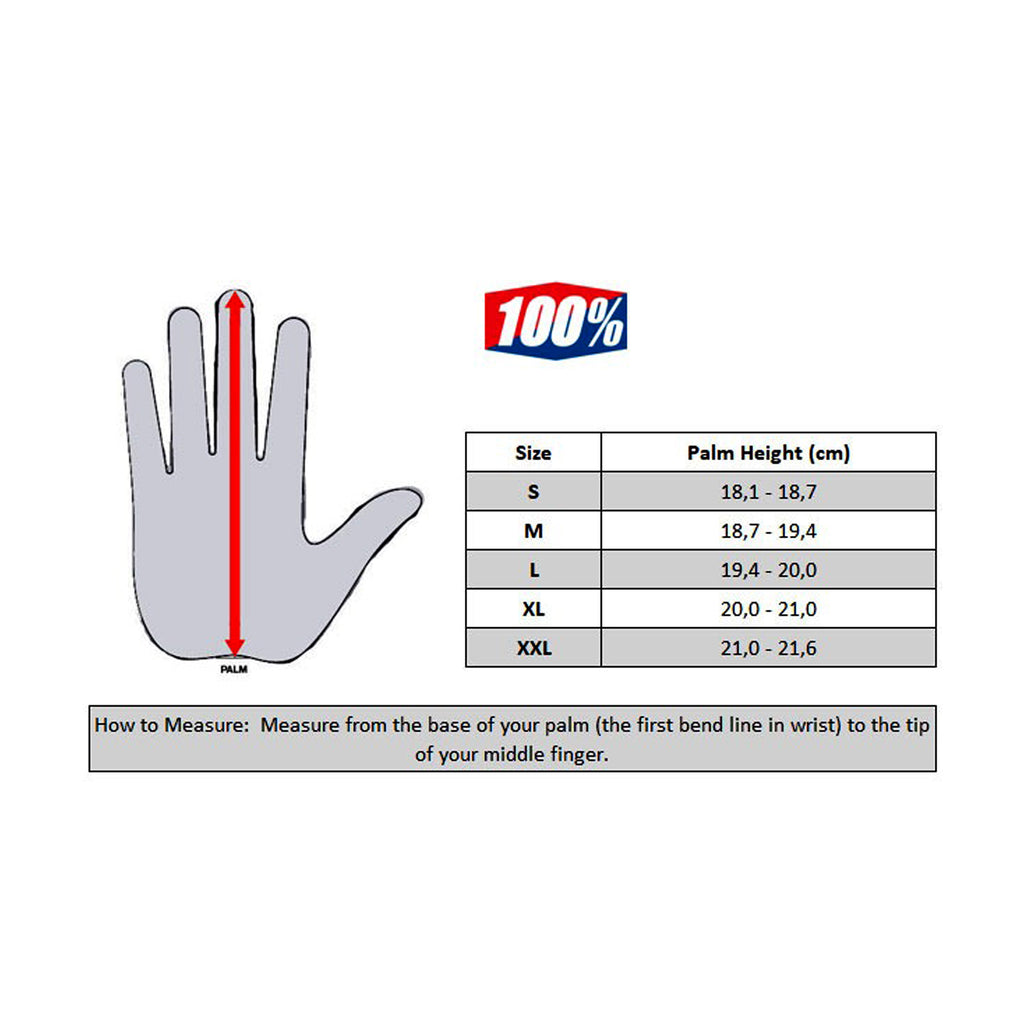 100% Motorcycle Off-Road Safety Gloves Blue & Grey SPL-0002 - 823693
