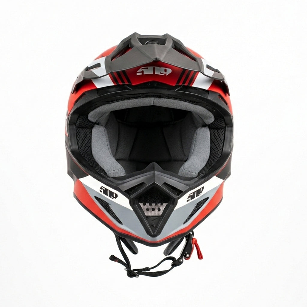 Five 0 Nine Kids/Youth Full Face Motocross Safety Helmet Matte Black Red_6