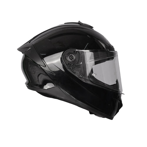 SMK Typhoon Solid Full Face Helmet Black GL 200, DOT & ECE_1