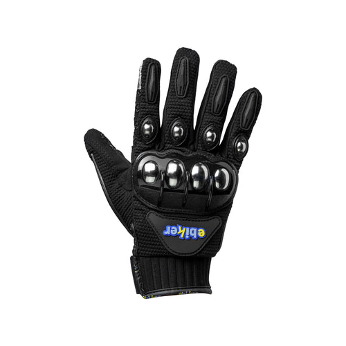 Ebiker Pair of Full Finger Protector Bike Rider's Gloves Black_1