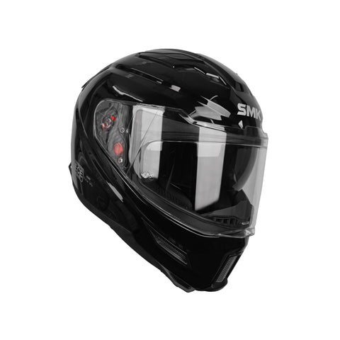 SMK Bionic Adult Solid Black GL 200 Full Face DOT & ECE Certified Helmet _1