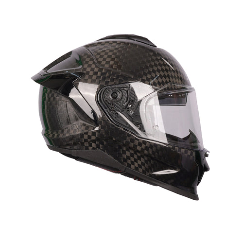 SMK Titan Carbon Solid Full Face Helmet Gloss Carbon PCFT Shell_1