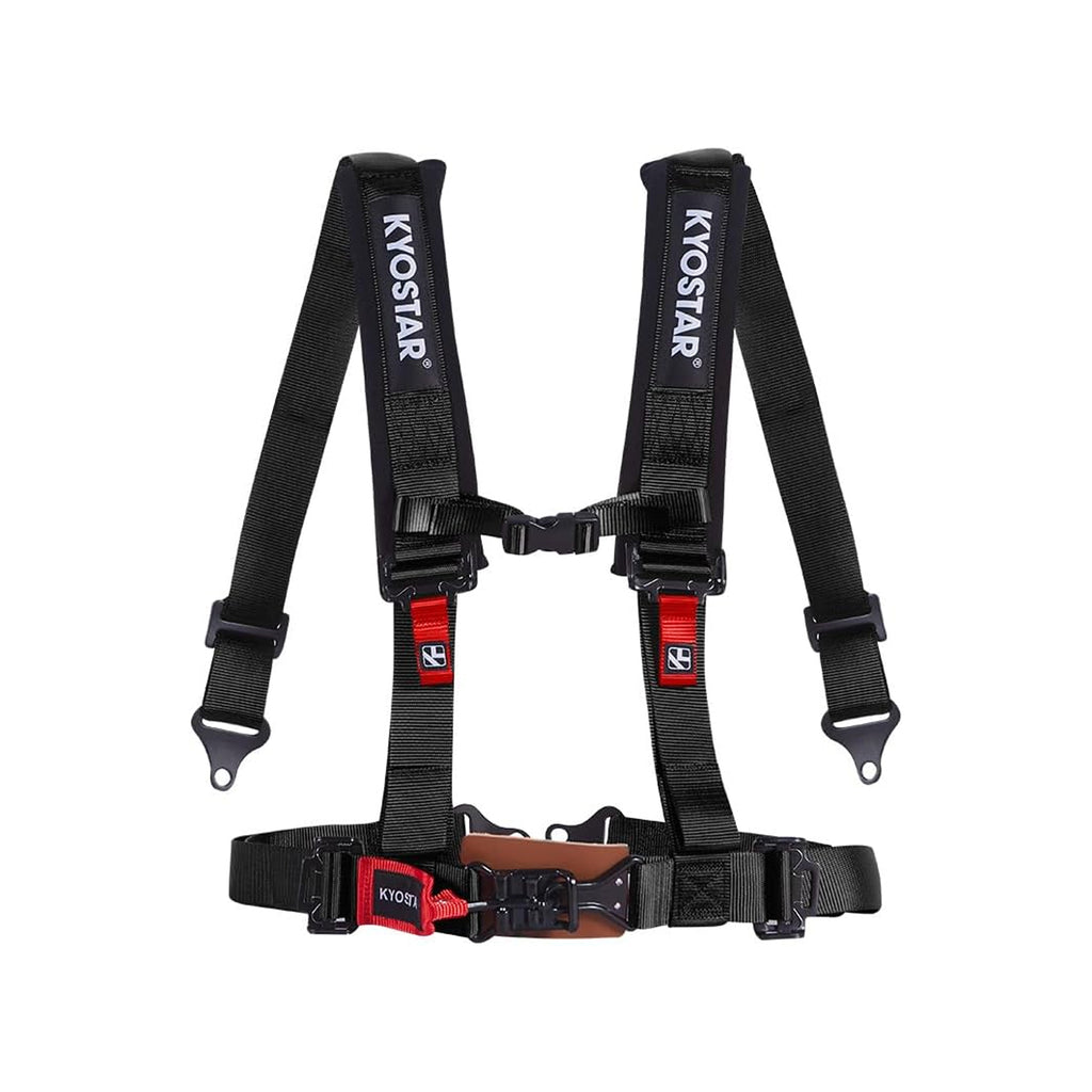 KYOSTAR 4-Point Racing Seat Belt 2″ Universal Motorcycle Safety In Black_1