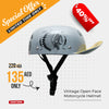 Checkout Surprise: Vintage Open Face Motorcycle DOT Certified Retro Half Helmet - 835591