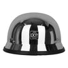German Style Open Face Half Shell DOT Approved Silver Glossy Helmet 3