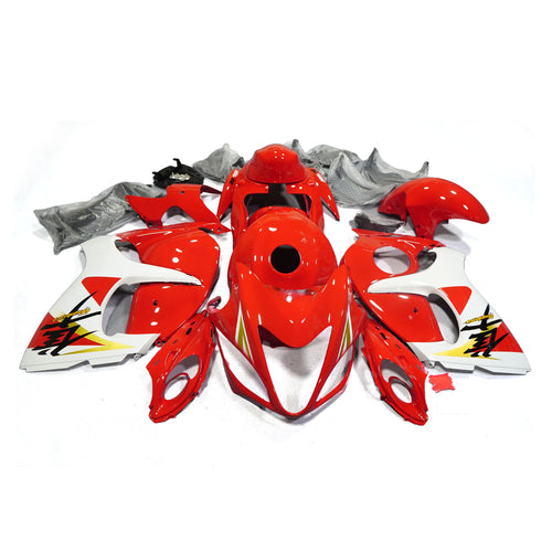 Hayabusa GEN2 Red & White Full Fairing Kit OEM fit ABS Bodycover 