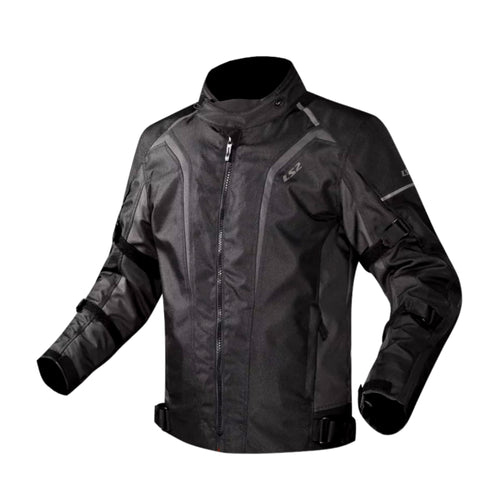 LS2 Sepang Men Motorcycle Jacket Black / Dark Grey, Waterproof CE_1