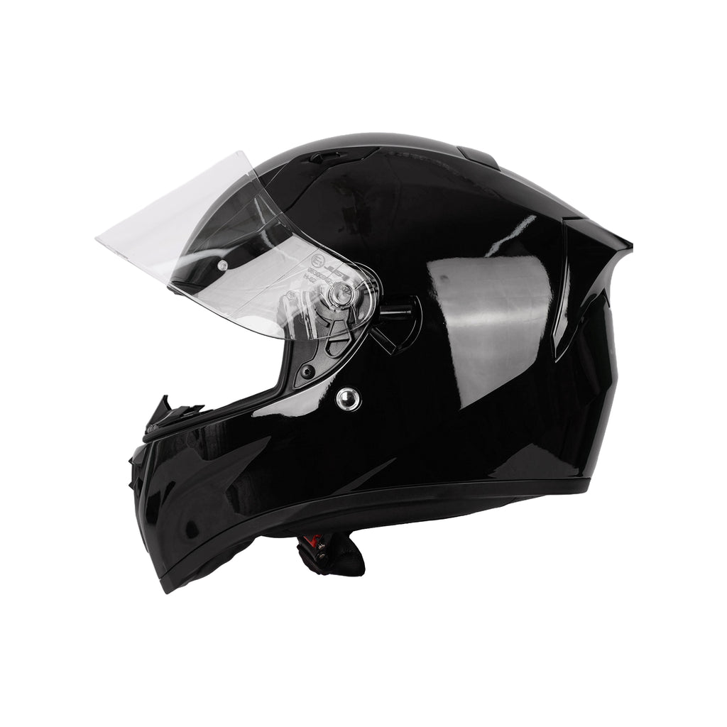 JUST1 J-GPR H128 Solid Glossy Black Full Face Carbon Racing Helmet_2