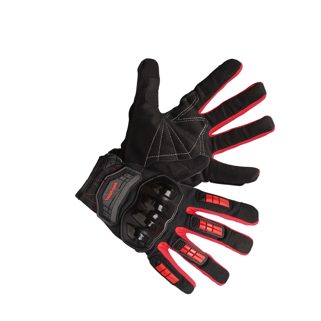 ONES AGAIN MG-14 Full Finger Riding Gloves (Black / Red)_3
