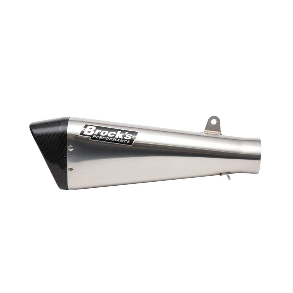 Brocks Penta Full High Performance Motorcycle Exhaust System Silver Carbon_1