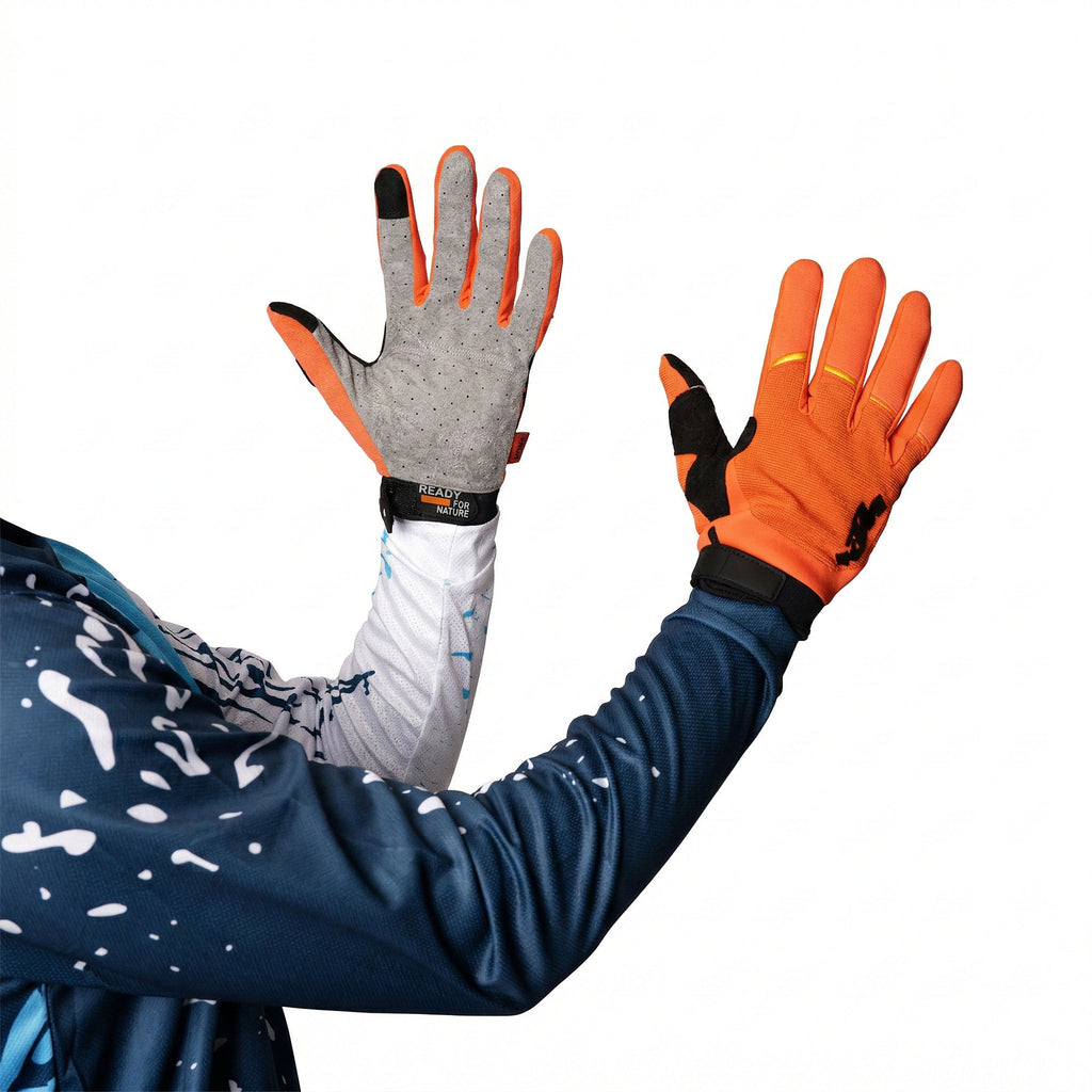 KTM Orange Off Road Motorcycle Pounce Gloves Touchscreen BMX MX Riding - 200205