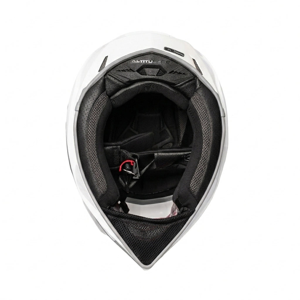 Motocross Kids Helmet FIVE 0 NINE DOT Approved Full Face Safety Gear White & Grey - 836610