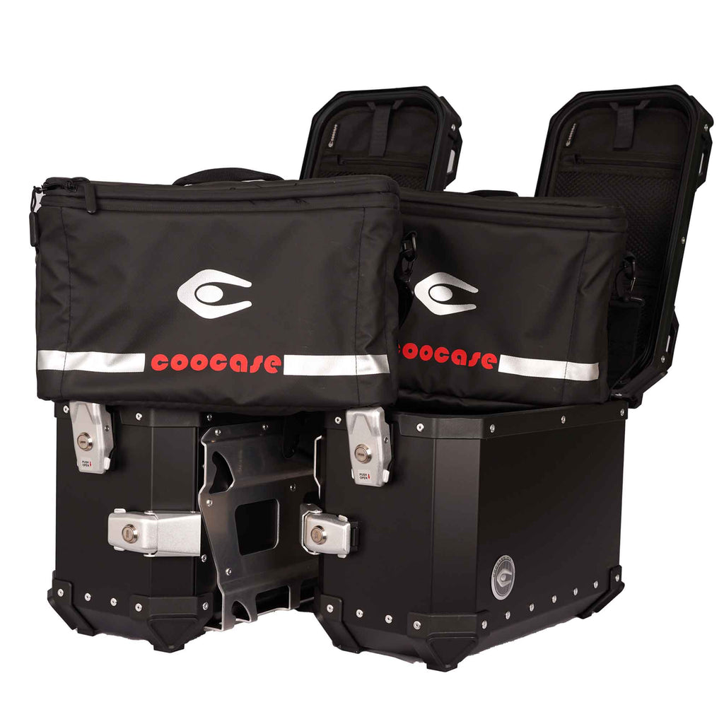 COOCASE X4-J2 SILVER 28L Motorbike Tail Storage Box (1 Pair)11