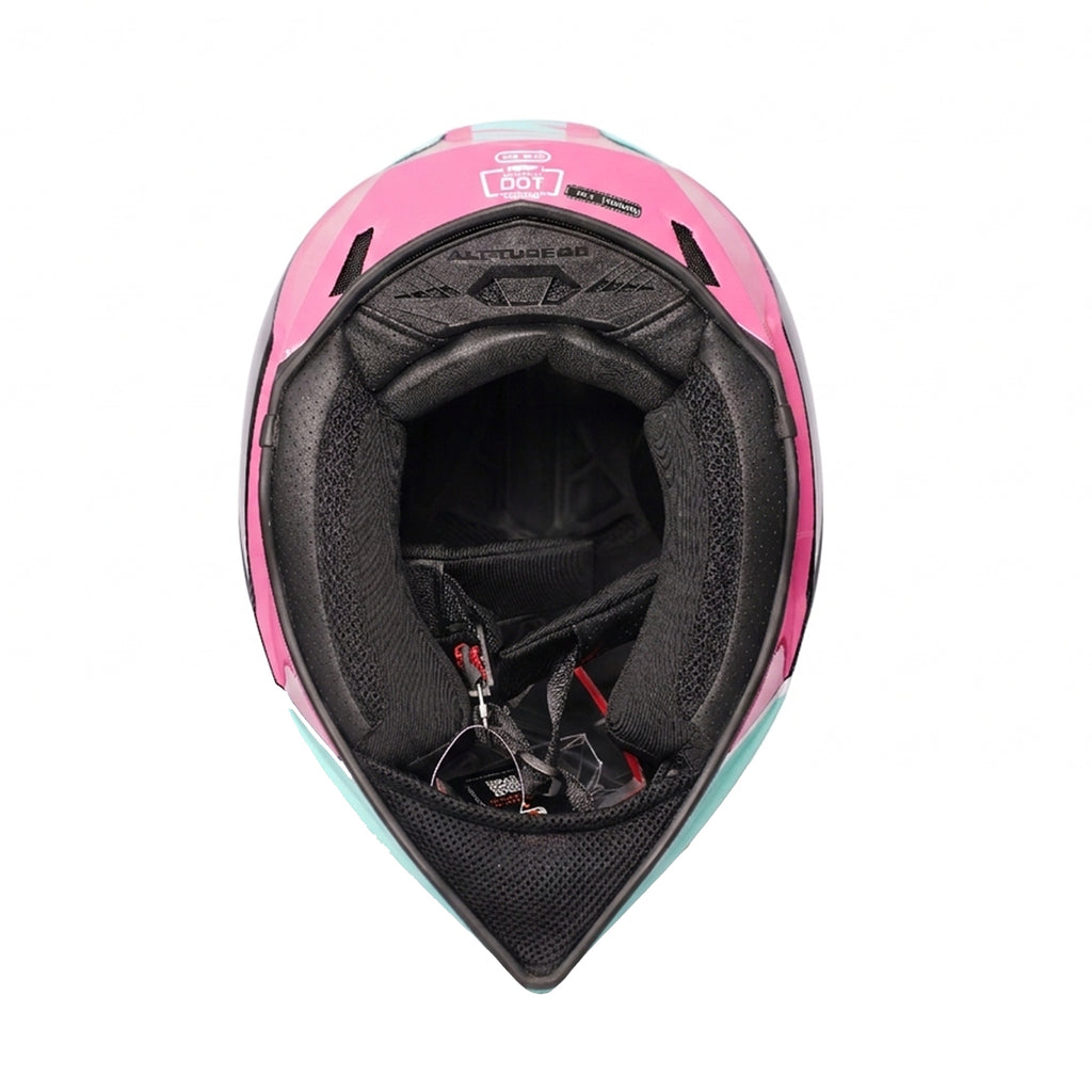 FIVE 0 NINE Kids Youth Riding Safety Helmet Black Pink - 836616