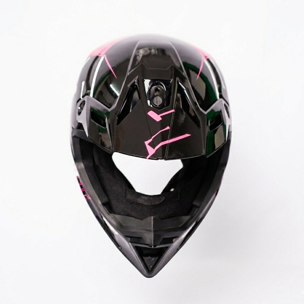 509 Kids/Youth Motocross Dirt Bike/Off Road Riding Safety Helmet Pink & Black_3