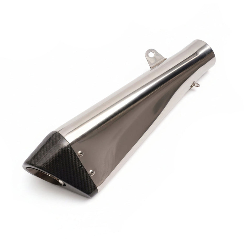 Penta Shape Full High Performance Motorcycle Exhaust System Silver Carbon – 990233