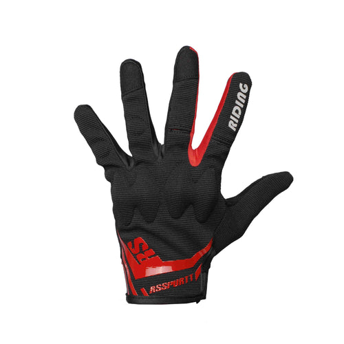 RS Gloves RS08 Black/Red Lightweight Motorcycle Riding Gloves_1