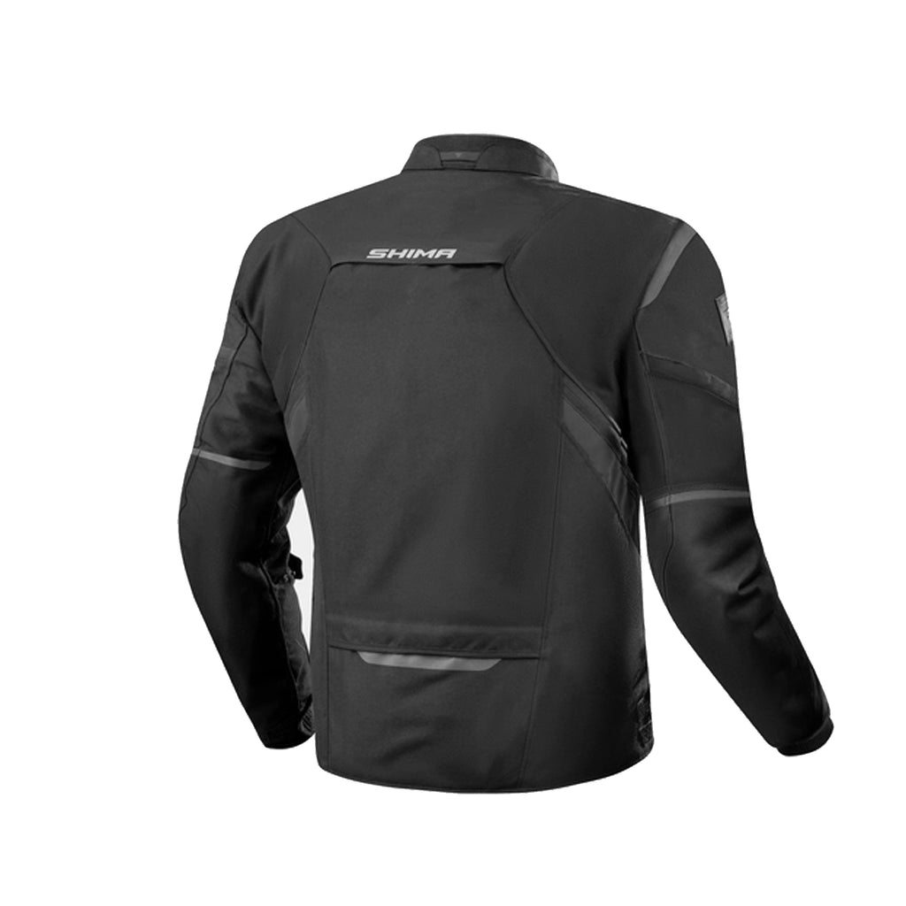SHIMA RUSH 2.0 Men Black 3 Layer Textile Motorcycle Waterproof Jacket_2
