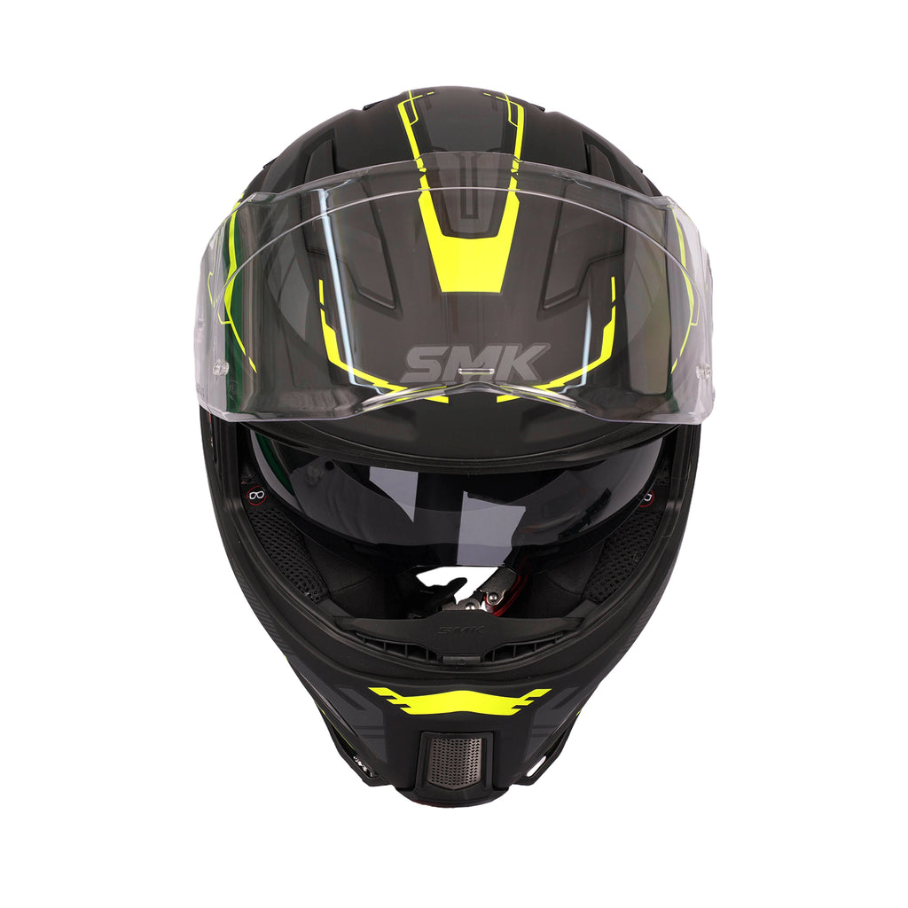 SMK Agnar Tektron MA264 Full Face Helmet Matte Black Yellow_3