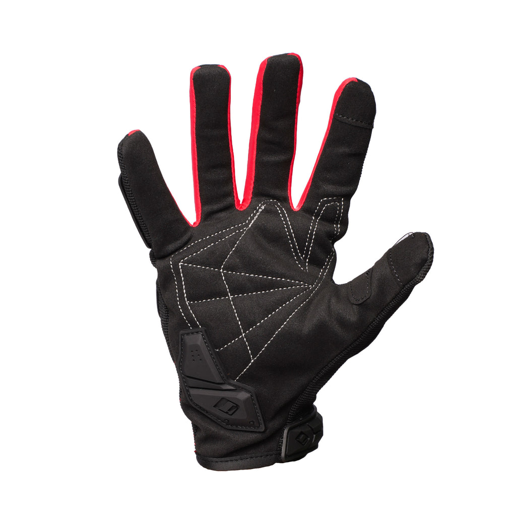 ONES AGAIN MG-14 Full Finger Riding Gloves (Black / Red)_2