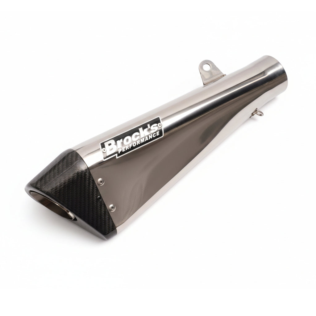 Brocks Penta Full High Performance Motorcycle Exhaust System Silver Carbon_2