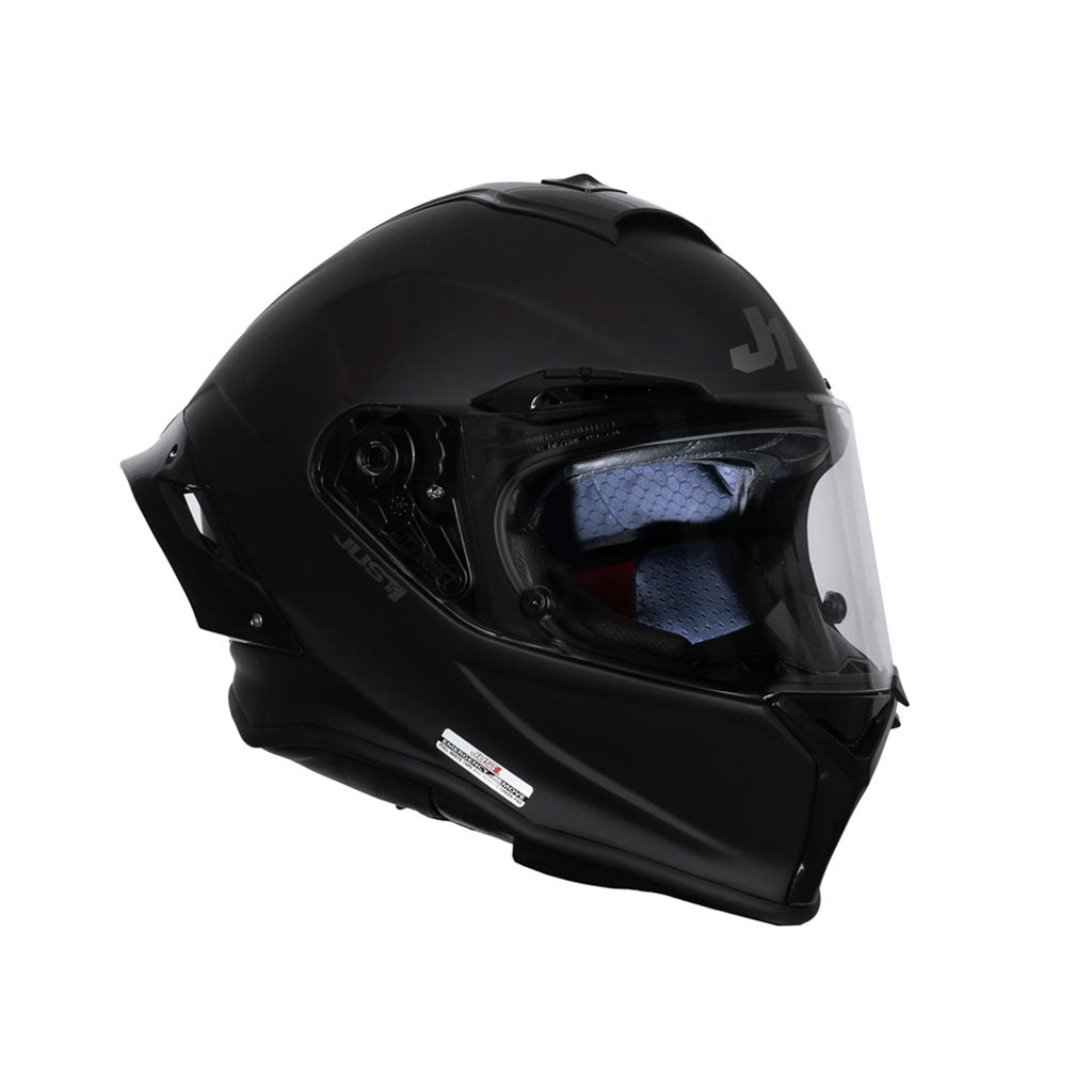 JUST1 J-GPRF Solid Black Matte Carbon Full Face Racing Helmet_1