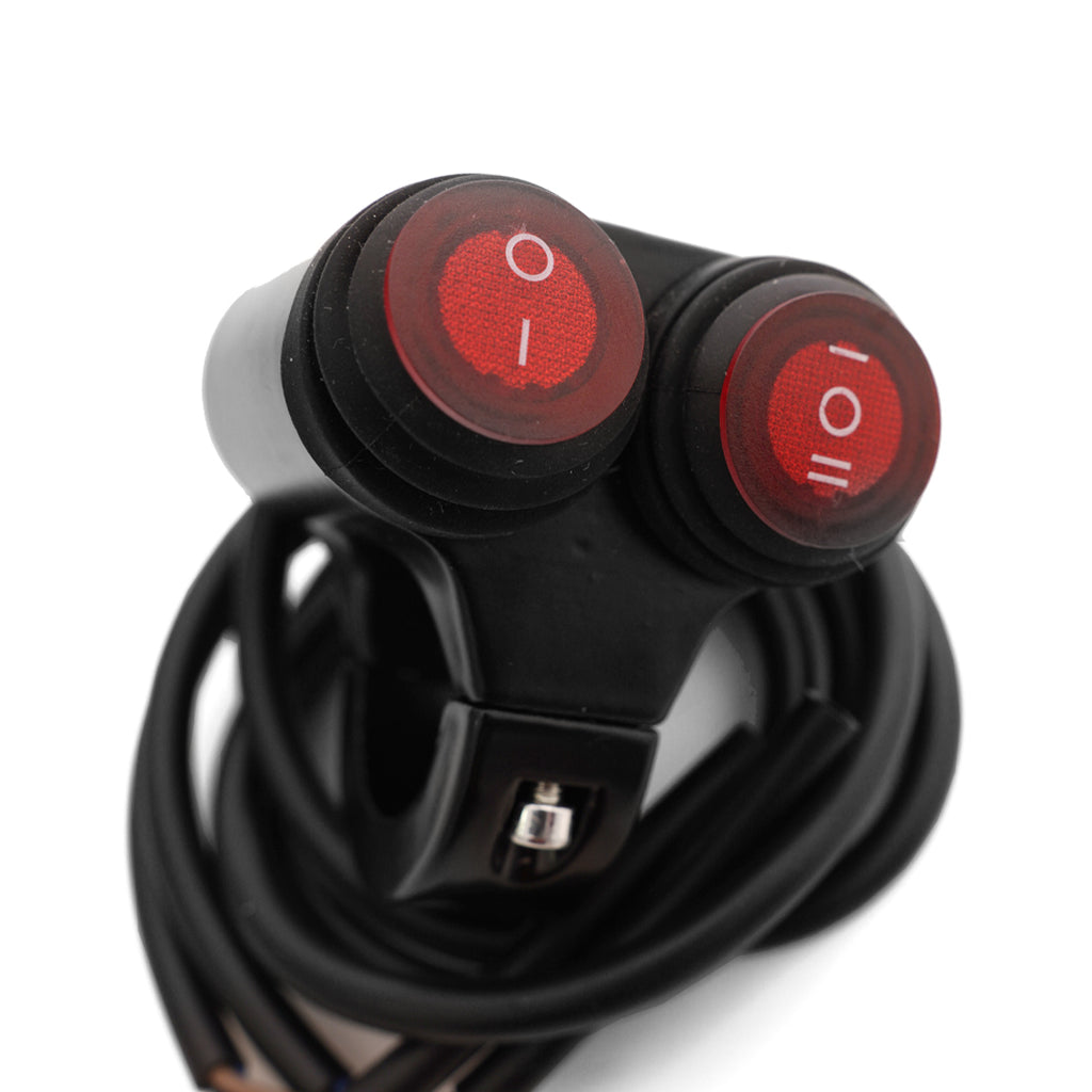 Motorcycle LED Dual Waterproof 12V Light Control Switch 2+3 Handlebar Mount _2