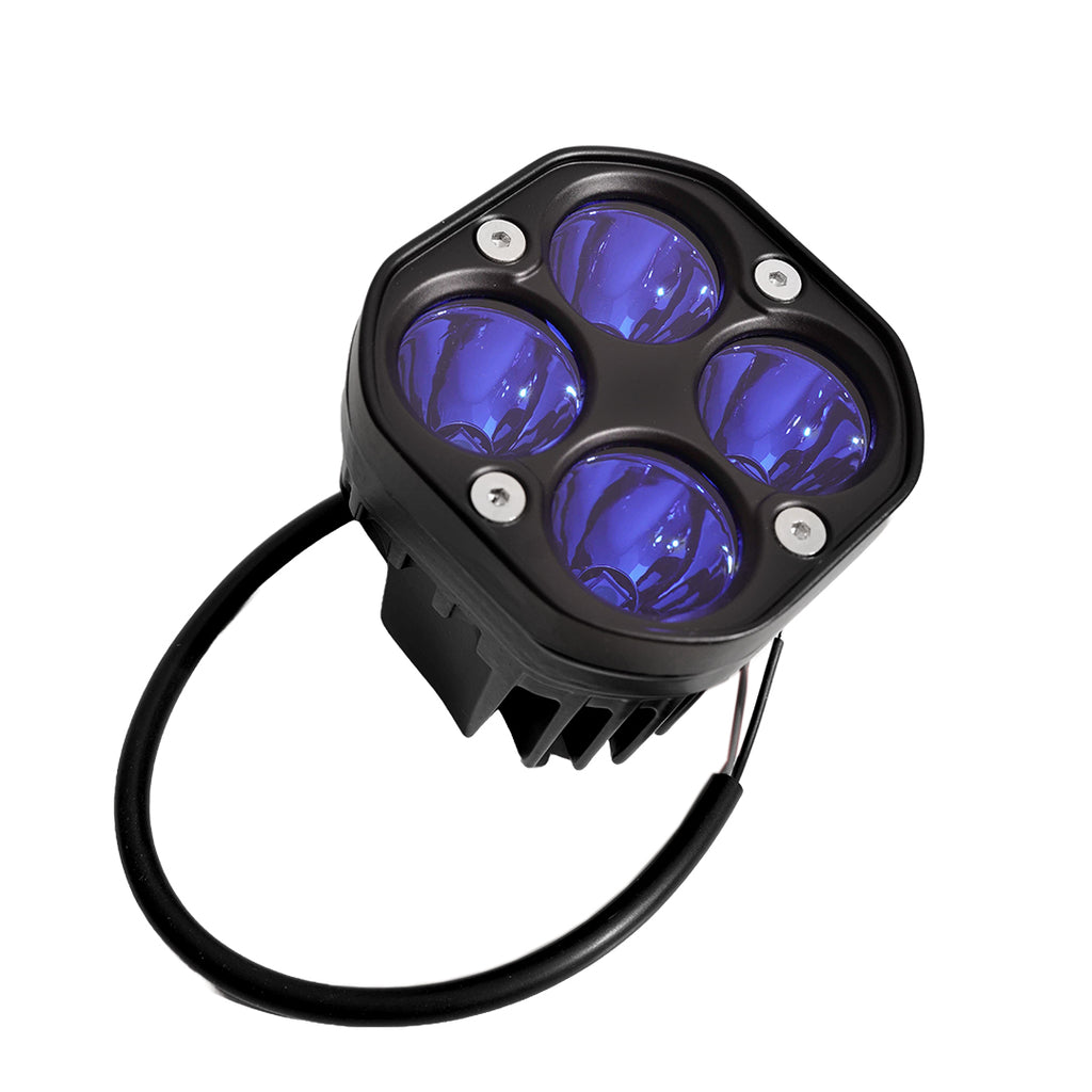 TBS Blue LED Motorcycle Waterproof 12V Spot Lamp 9-32V High Power Light_2