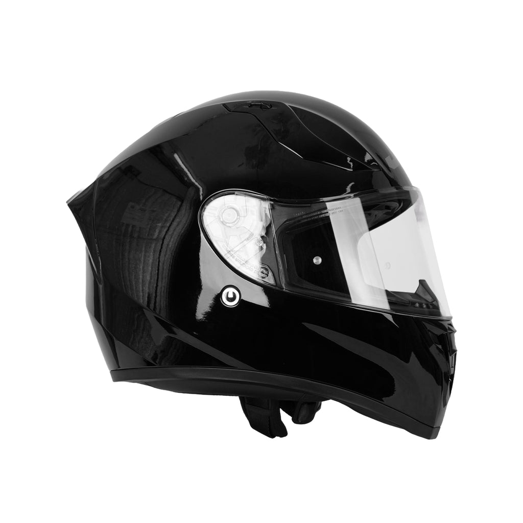 JUST1 J-GPR H128 Solid Glossy Black Full Face Carbon Racing Helmet_3
