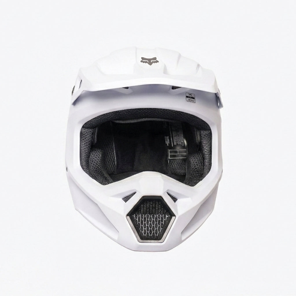 Fox V1 Solid Helmet Matte White MIPS DOT & ECE 22.06 Certified MX Helmet - 836607