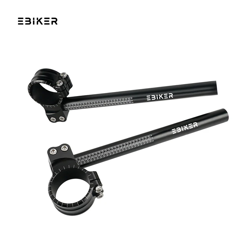 ATV Clip On Handlebar 7° 50mm CNC Aluminum Racing Handlebar Clamp Kit_3