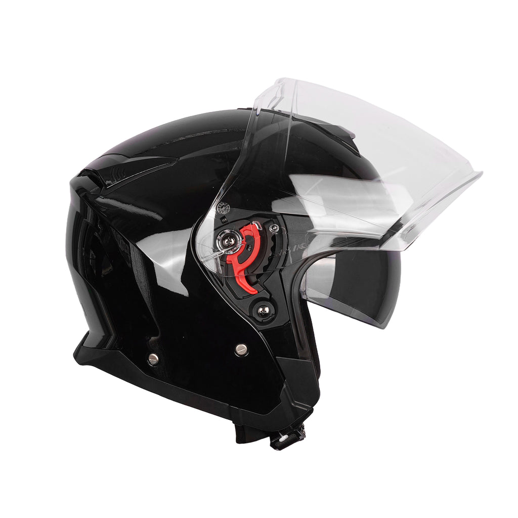 SMK GTJ Solid GL 200 Open Face Motorcycle Helmet with Retractable Sun Visor_4