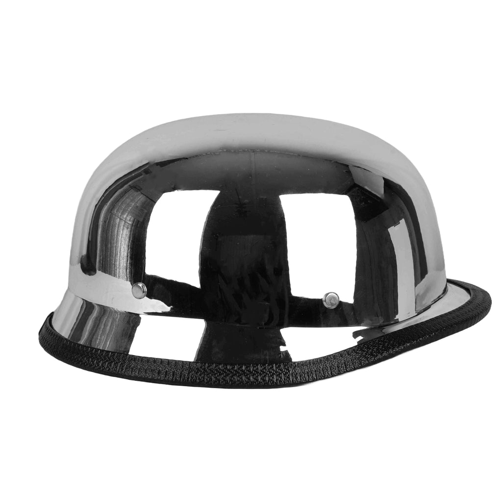 German Style Open Face Half Shell DOT Approved Silver Glossy Helmet 4
