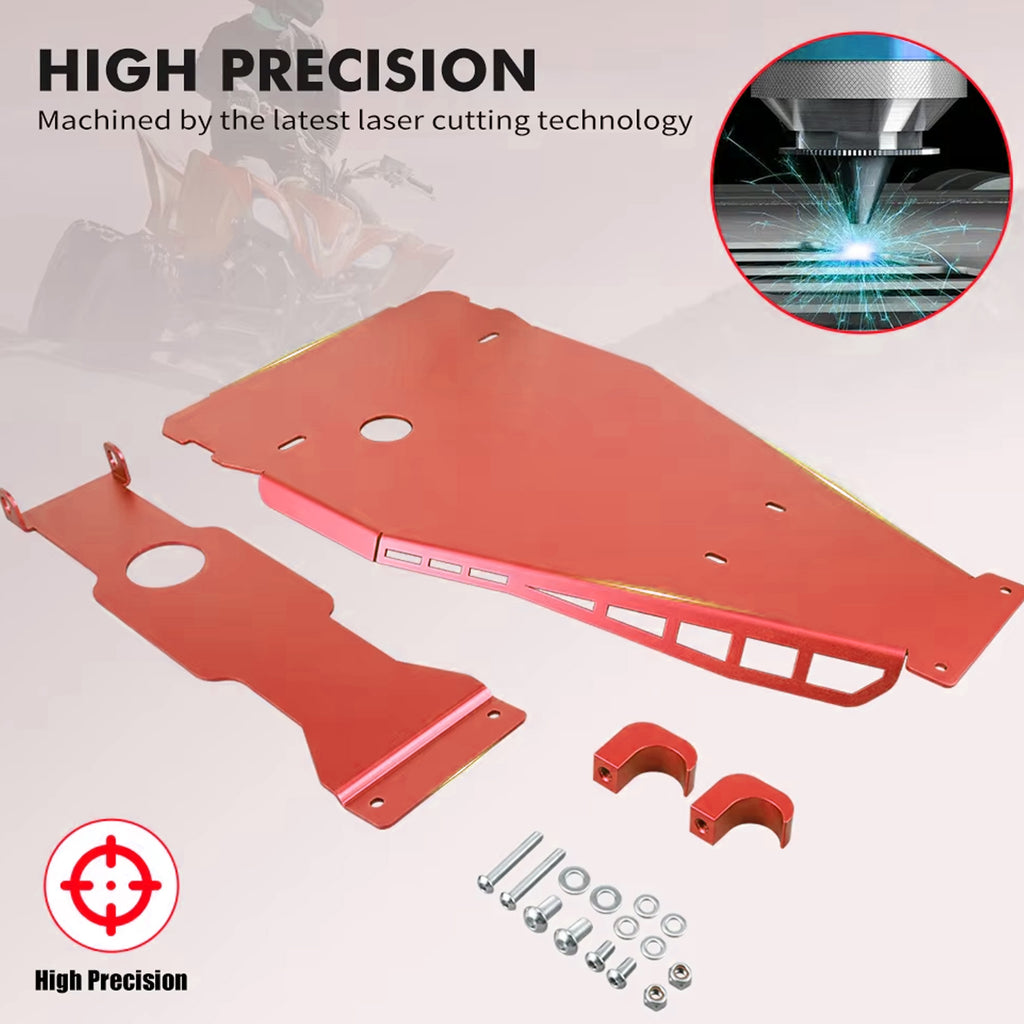 ATV Chassis Glide & Swing Arm Skid Plate Guard for Yamaha YFZ450R 2009-2023_16