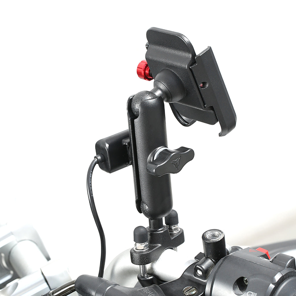 MOTOWOLF Motorcycle Universal Mount Phone Holder with USB Charger_3